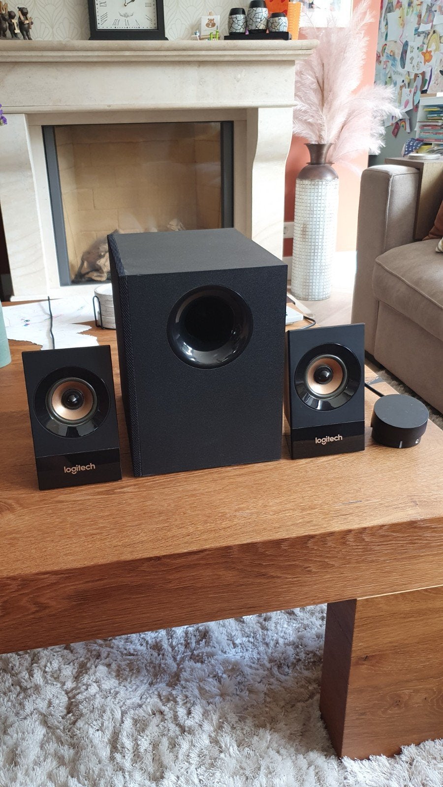 Logitech Z533 Multimedia Speakersysteem 2.1, Computers en Software, Ophalen, Zo goed als nieuw, Audiokanaal 2.1, Logitech