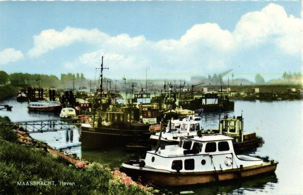 Maasbracht, Haven - boten - ongelopen, Verzenden, 1960 tot 1980, Ongelopen, Limburg