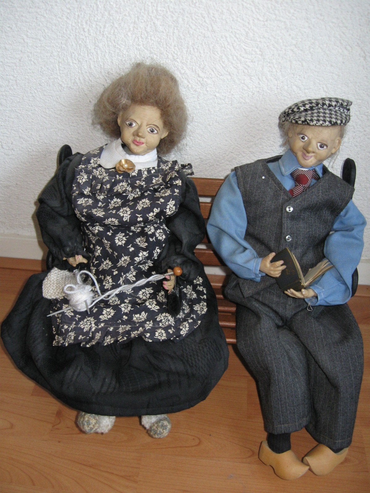 2 handgemaakte poppen, Ophalen of Verzenden, Gebruikt, Pop