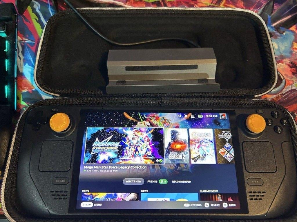 Steamdeck OLED 512GB Inclusief Dock +Case (Lopende Garantie), Switch OLED, Ophalen of Verzenden, Zo goed als nieuw, Met harde schijf