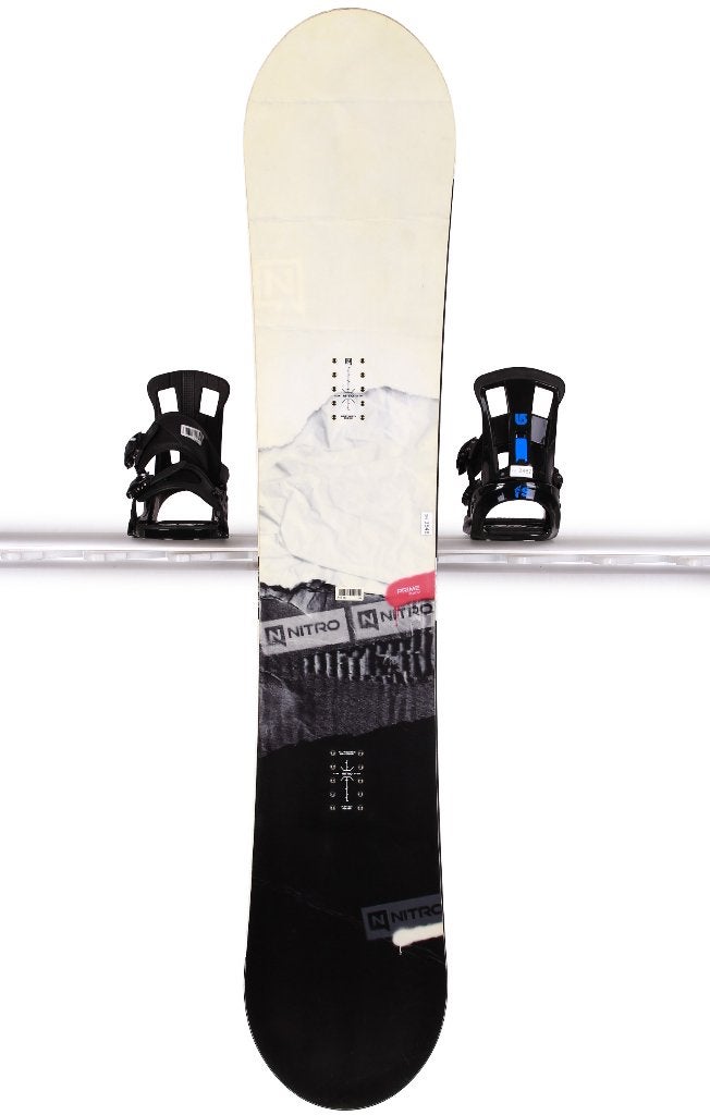 152 158 snowboard NITRO PRIME RAW 2024, Black/white, Verzenden, Nieuw, Board