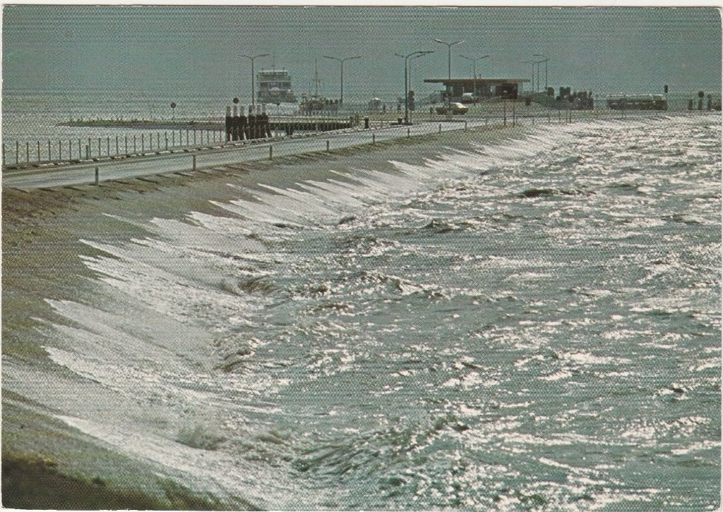 AMELAND Steiger bij Vloed, Verzenden, 1960 tot 1980, Gelopen, Waddeneilanden