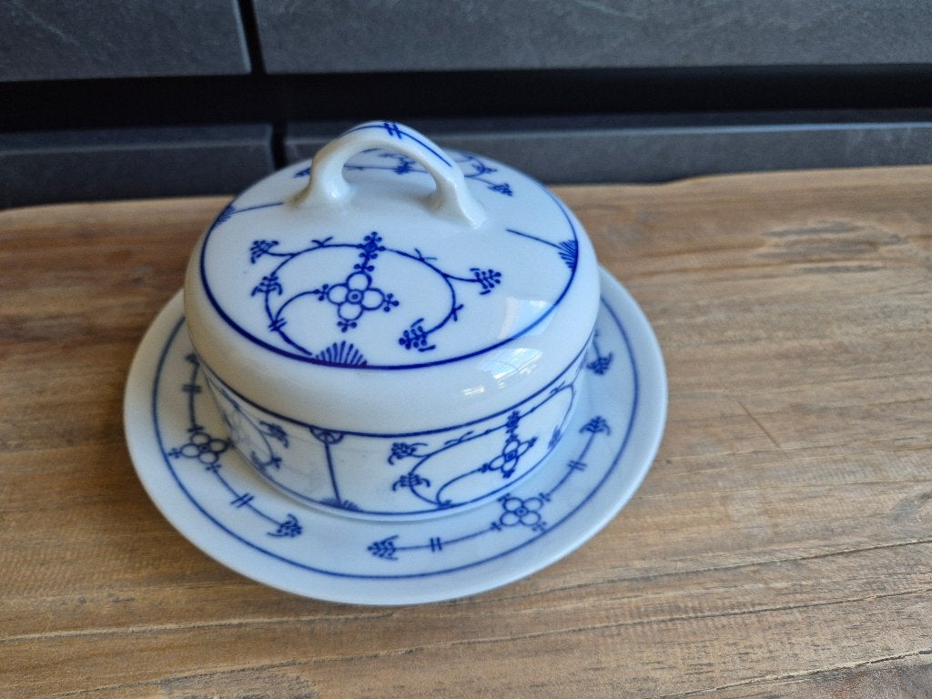 Brocante botervloot Saks blauw, Antiek en Kunst, Ophalen of Verzenden