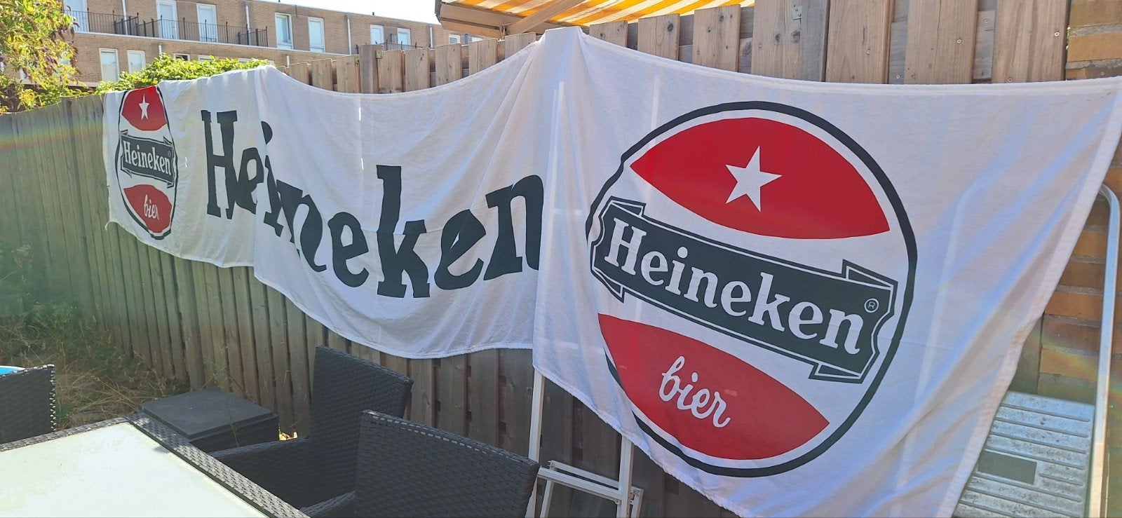 Heineken spandoek/vlag - Groot formaat, Ophalen of Verzenden, Nieuw, Lichtbak of (neon) lamp