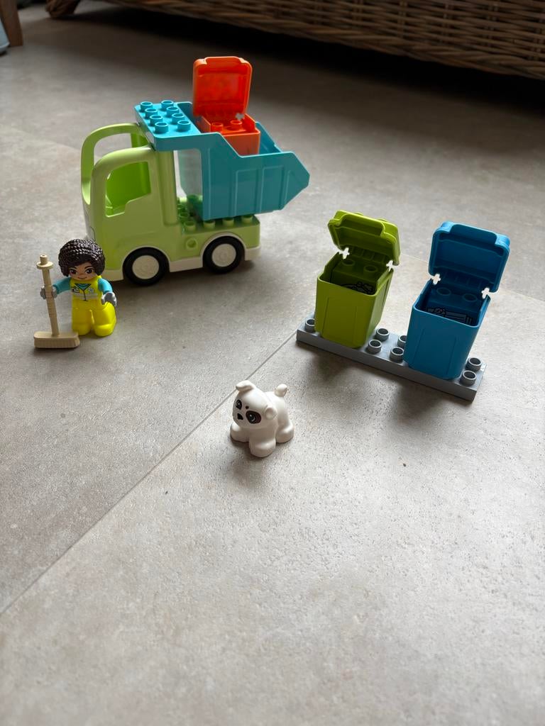 Lego DUPLO vuilniswagen 10987, Ophalen of Verzenden, Zo goed als nieuw, Complete set, Duplo