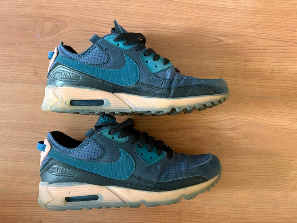 Nike Air Max 90 Terrascape - Blauw/Zwart, Kleding | Heren, Schoenen, Ophalen of Verzenden, Gedragen, Blauw, Sneakers of Gympen