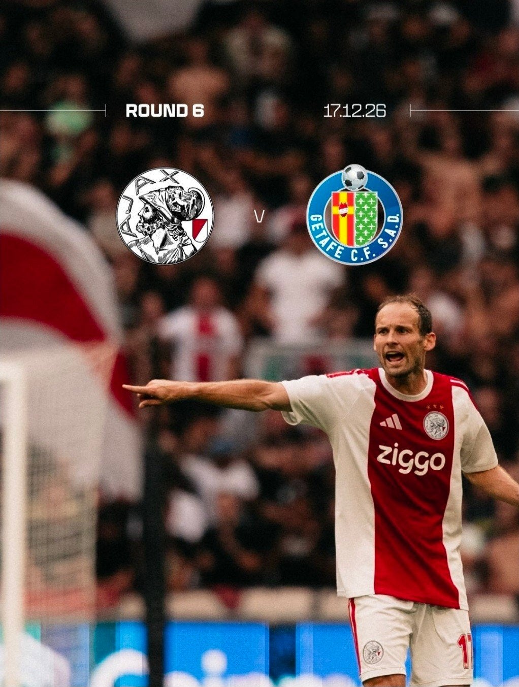 1x Ajax - Getafe | UEFA Conference League | Vak 428 | Rij 1, Tickets en Kaartjes, Losse kaart, Eén persoon, December, Europa of Champions League