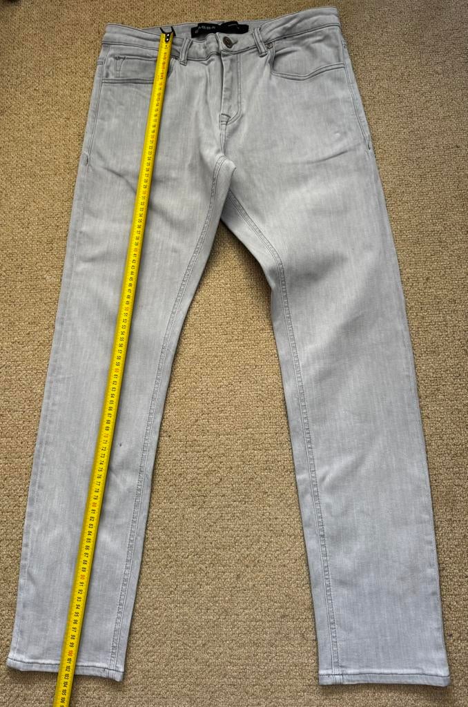 Gabba:grijze jeans, spijker-,herenbroek,-pantalon, maat32/32, Ophalen of Verzenden, Zo goed als nieuw, Grijs
