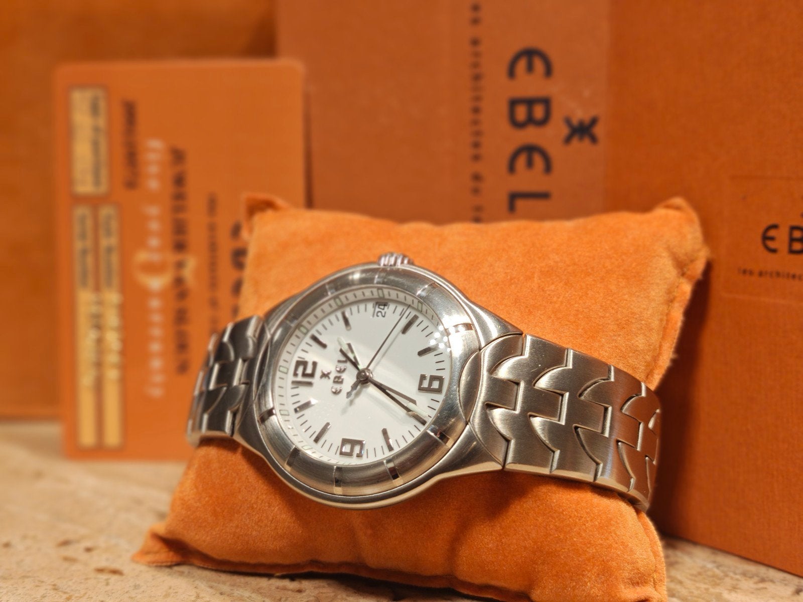 Ebel Type E Herenhorloge  Full Set !, Overige merken, Staal, Gebruikt, Staal