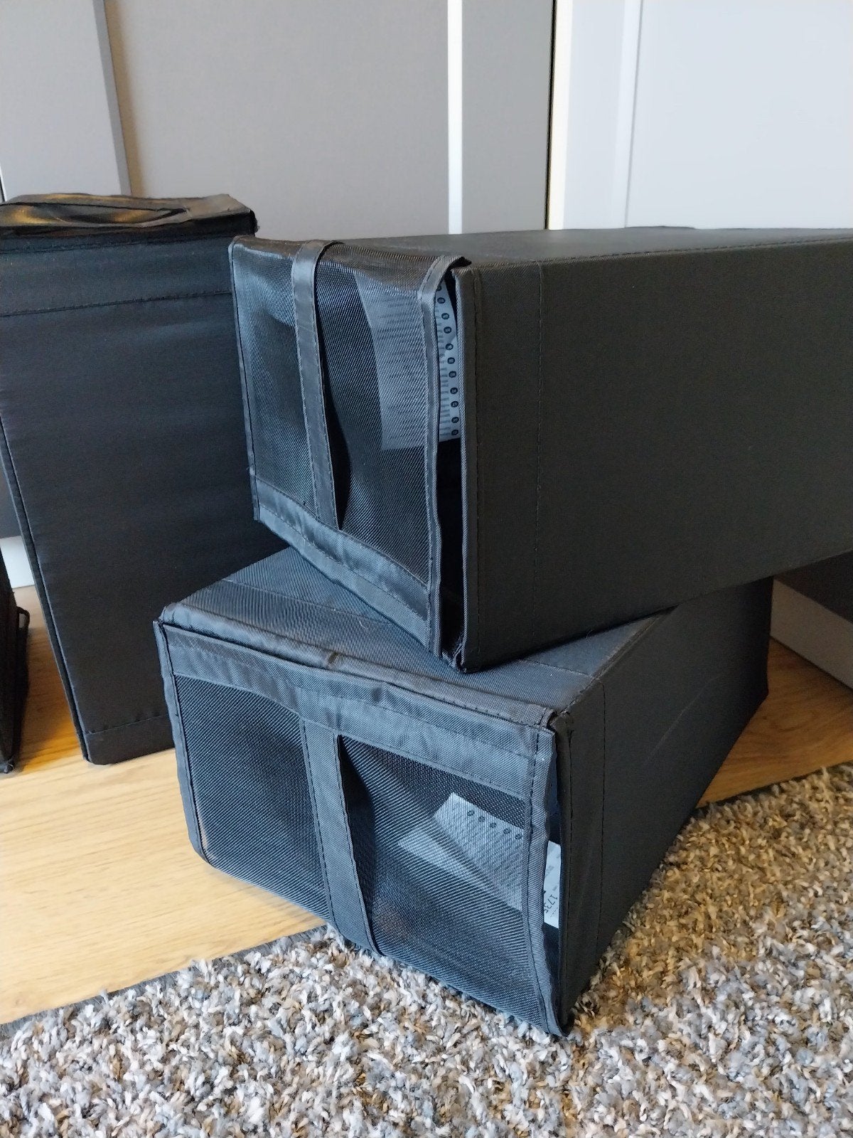 5 IKEA schoenendozen en opbergers - Zwart, opvouwbaar, Ophalen of Verzenden