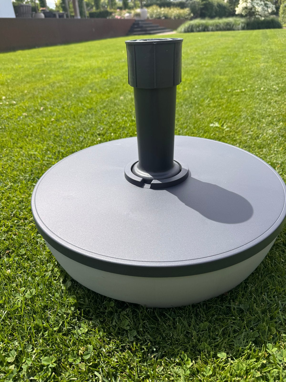 Parasolvoet Elegance Grijs - 20L vulbaar, Tuin en Terras, Parasols, Ophalen, Nieuw, Minder dan 1 meter, Parasolvoet