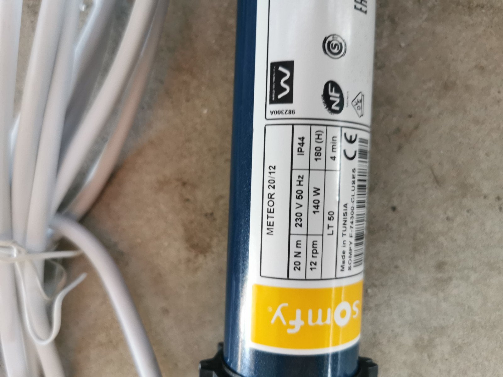 Somfy Meteor 20/12 Rolluikmotor, Doe-het-zelf en Verbouw, Rolluiken, Ophalen, Overige kleuren, Minder dan 100 cm, Nieuw
