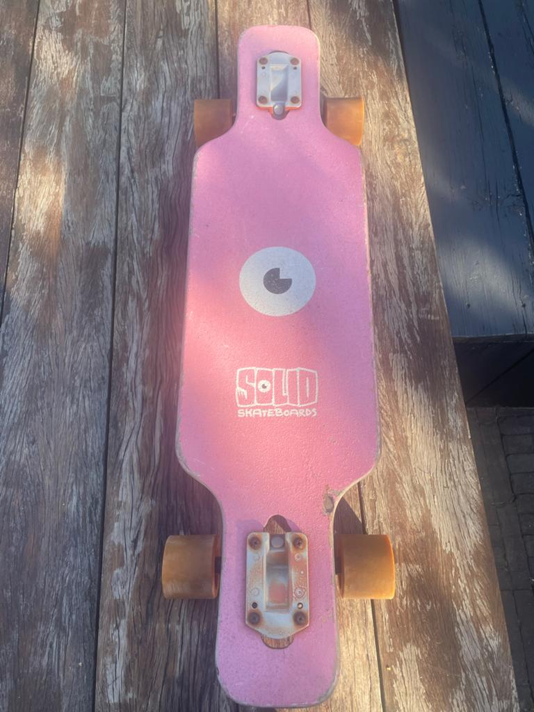 Orange Solid Skateboards Kid Eye mini longboard, Sport en Fitness, Skateboarden, Ophalen of Verzenden, Gebruikt, Skateboard, Longboard