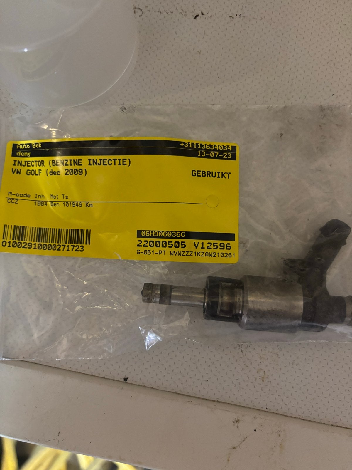 Injector (Benzine Injectie) VW Golf 6 GTI (dec 2009) Gebruik, Ophalen of Verzenden, Gebruikt, Volkswagen