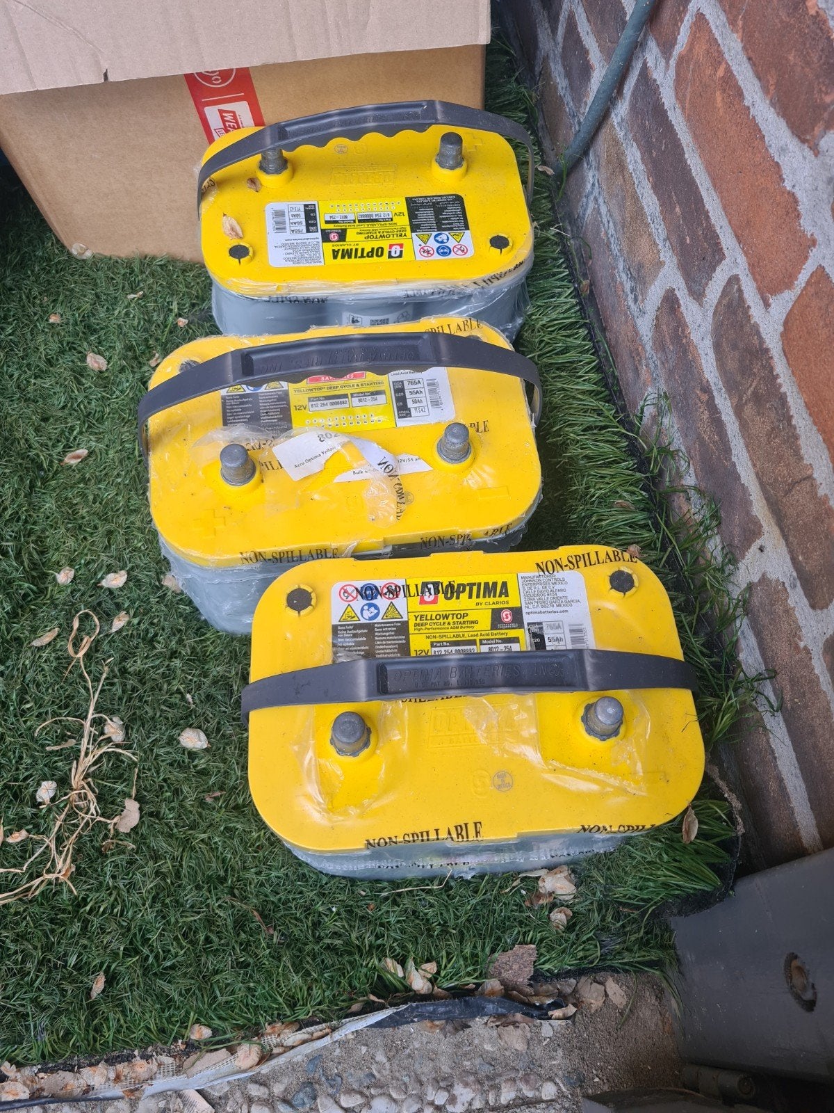 yellow top accu 55ah, Ophalen of Verzenden, Zo goed als nieuw, Oplaadbaar
