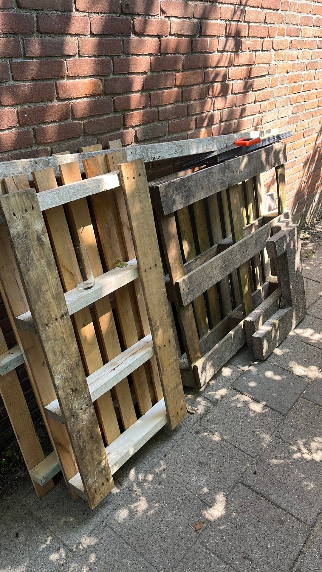 3 Houten pallets, Ophalen, Zo goed als nieuw, Pallet, Minder dan 200 cm