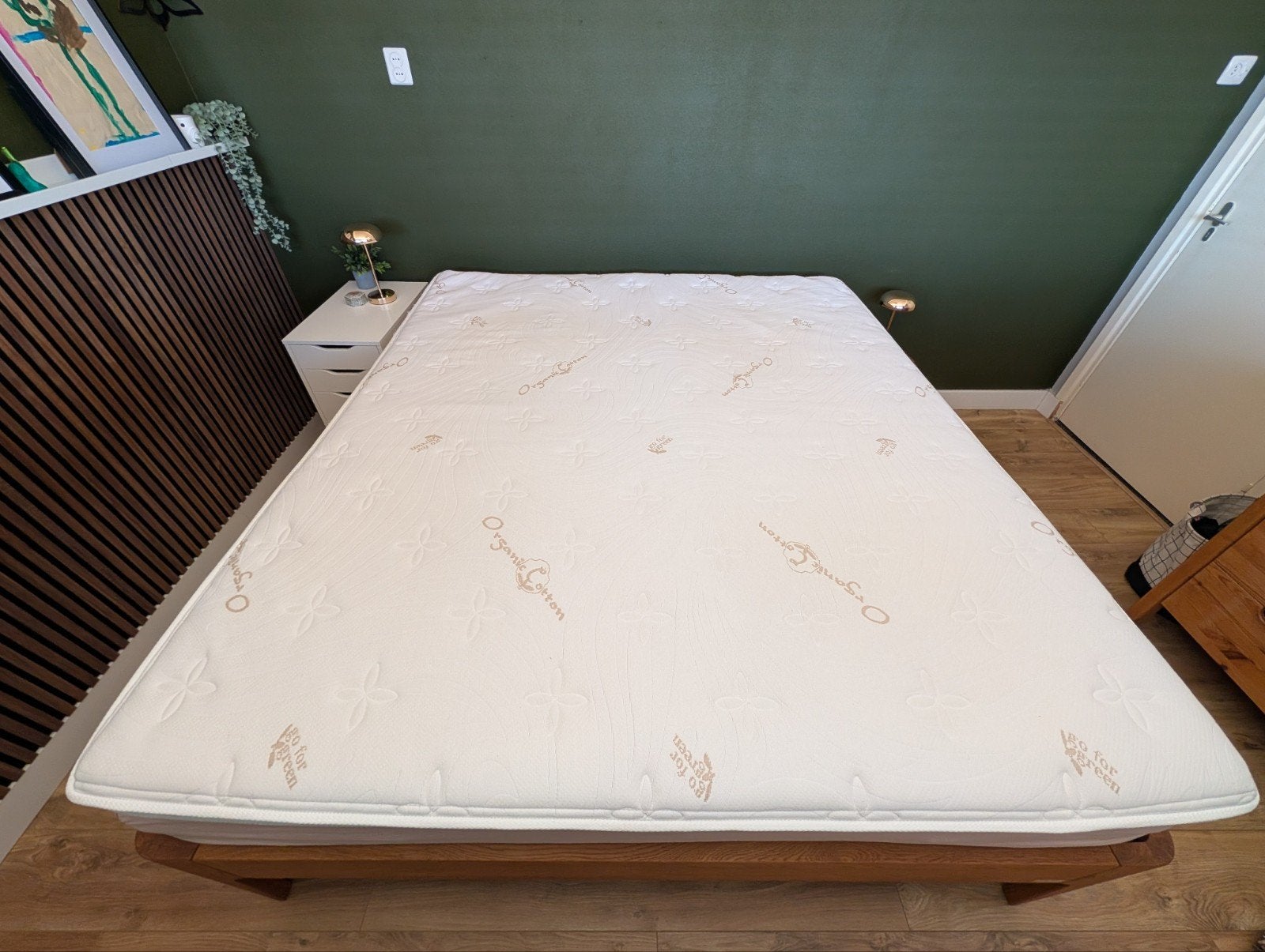 topper van biologisch natuurlatex 180-200, Ophalen, Tweepersoons, Zo goed als nieuw, Matras