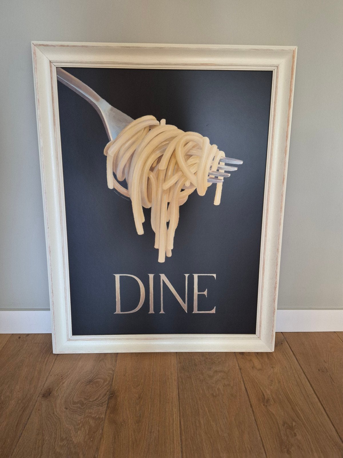 Te Koop: Mooi groot schilderij voor in de keuken of eetkamer, Ophalen, Hout, 72 cm, 92 cm
