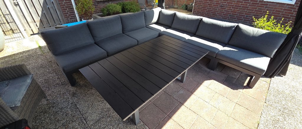 Loungeset antraciet, Ophalen, Aluminium, Zo goed als nieuw, Loungeset