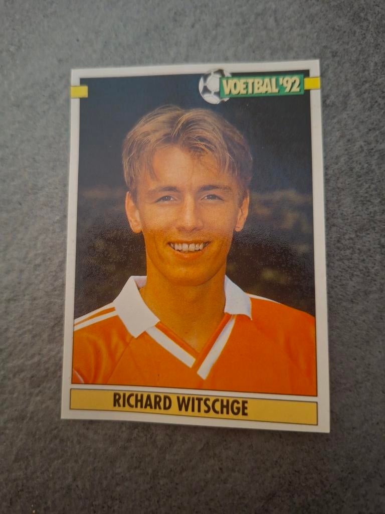 Panini sticker Voetbal 92. Richard Witschge Nederland., Verzenden, Zo goed als nieuw, Sticker