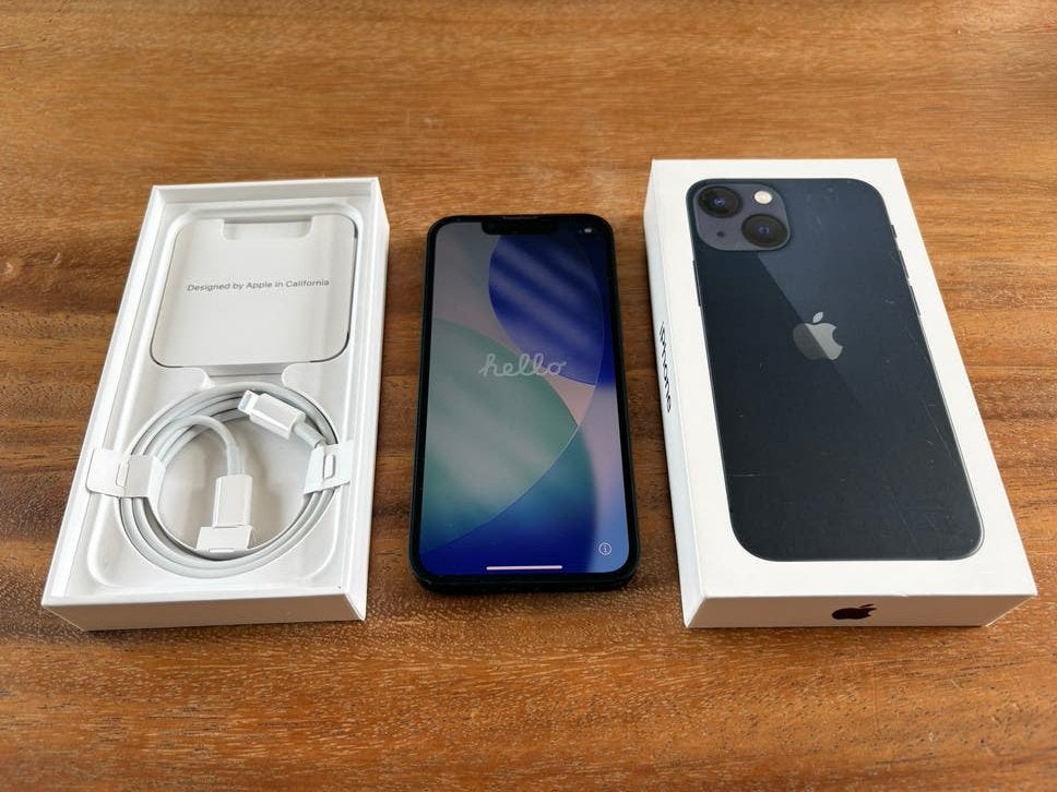 iPhone 13 mini Midnight Zwart 128GB - Batterij te vervangen, Zwart, Ophalen of Verzenden, Zonder simlock, Zonder abonnement