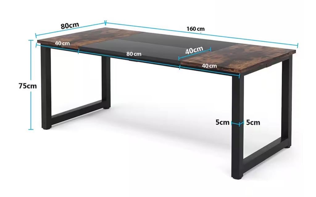 Eettafel en 4 stoelen, Overige materialen, 50 tot 100 cm, Zo goed als nieuw, 150 tot 200 cm