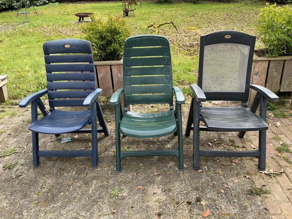 Hartman tuinstoelen, 2 stuks, Ophalen of Verzenden, Gebruikt, Kunststof, Verstelbaar