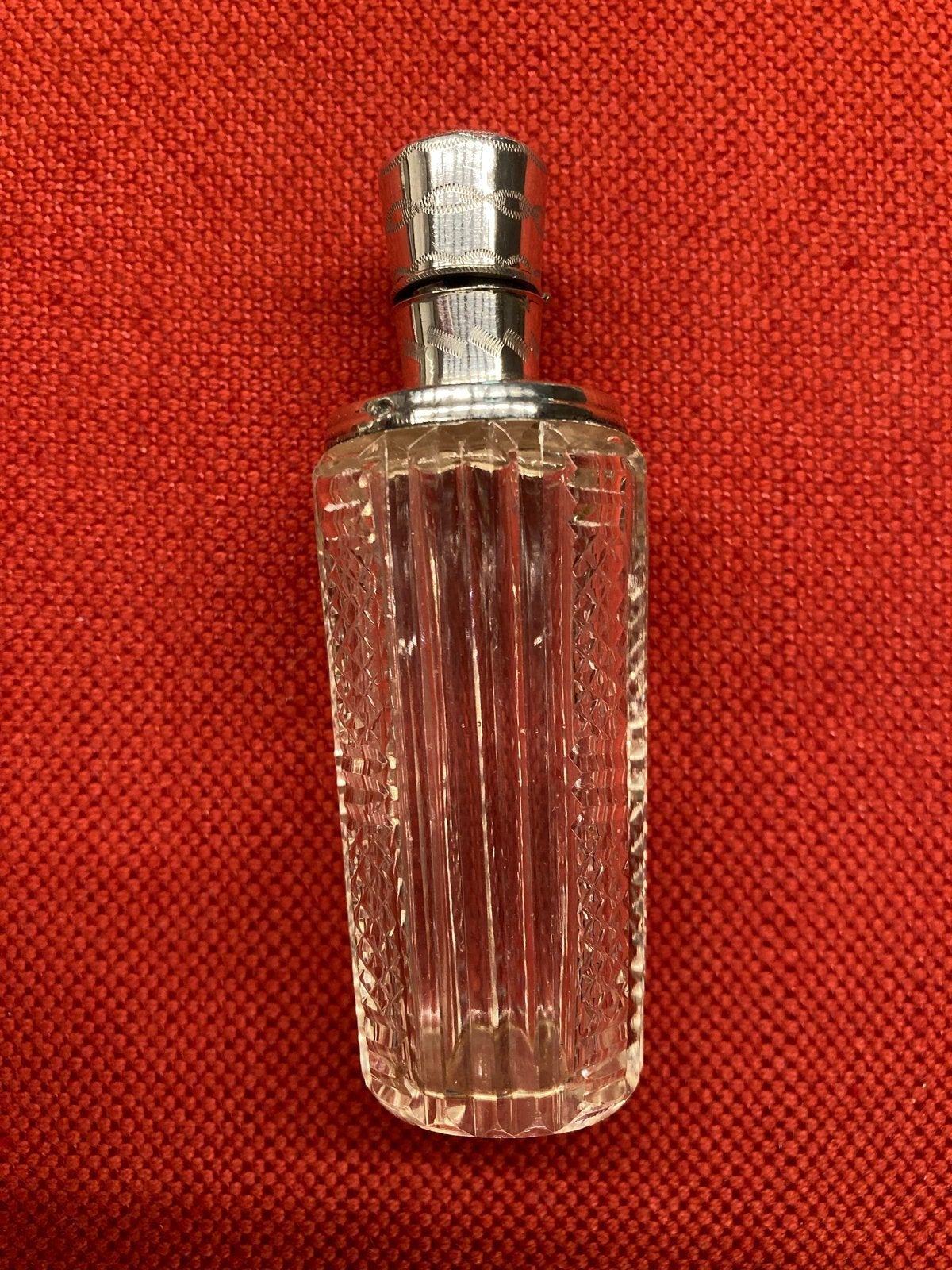 Antiek parfumflesje met 835 zilveren dop en kraag, Antiek en Kunst, Ophalen, Zilver