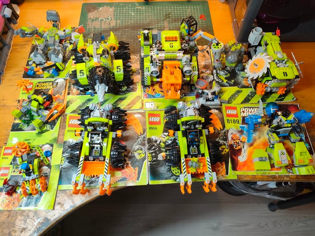 Grote collectie LEGO Power Miners sets met instructies, Gebruikt, Overige thema's, Lego, Ophalen of Verzenden
