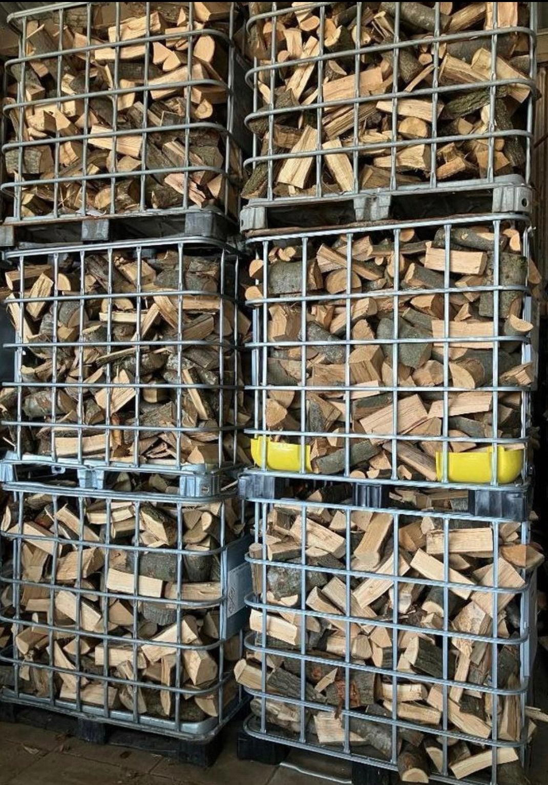 Haardhout brandhout eiken en of beuken, Tuin en Terras, Haardhout, 3 tot 6 m³, Ophalen of Verzenden, Eikenhout, Blokken