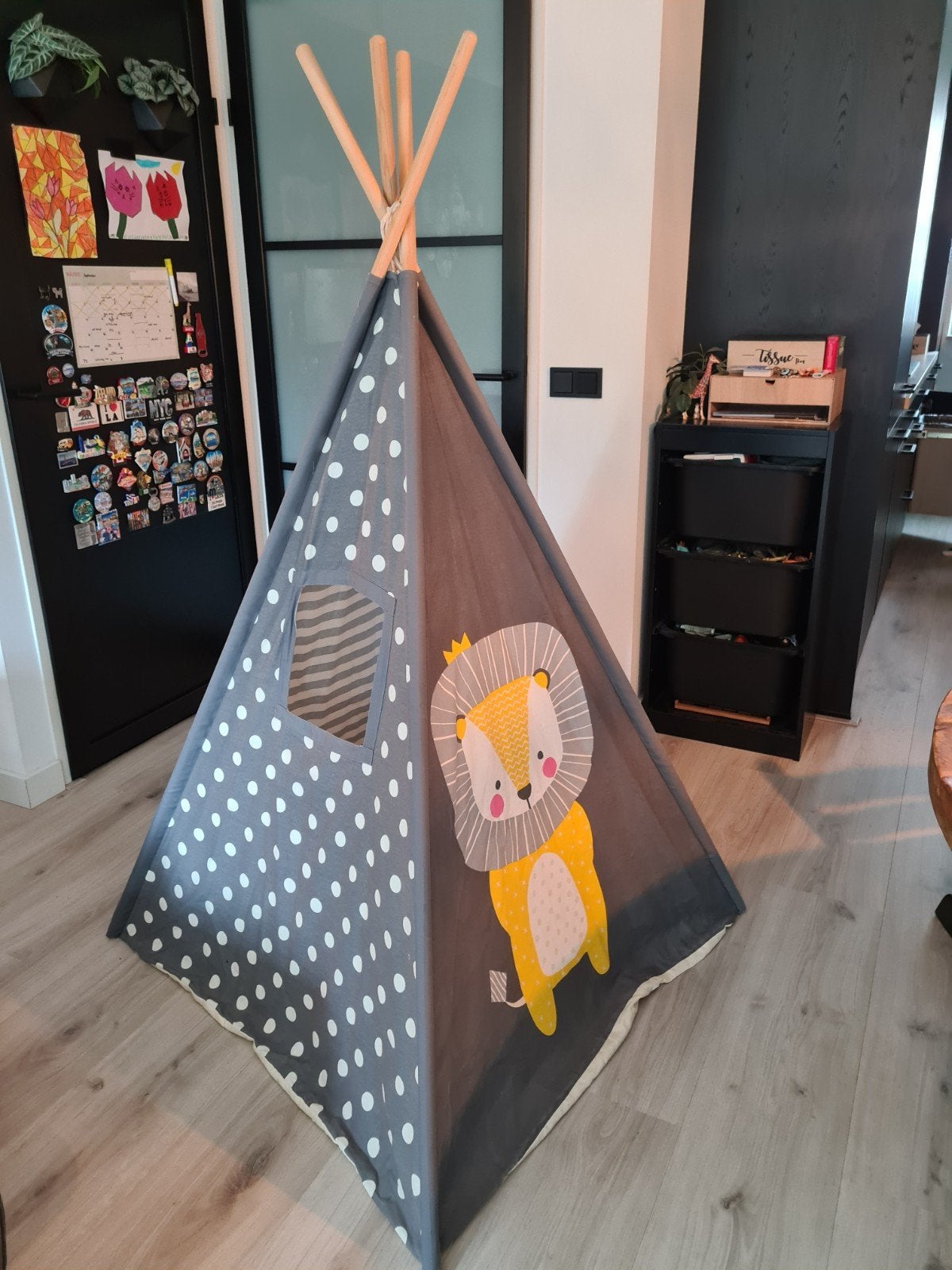 Speeltent tipi, Ophalen, Gebruikt