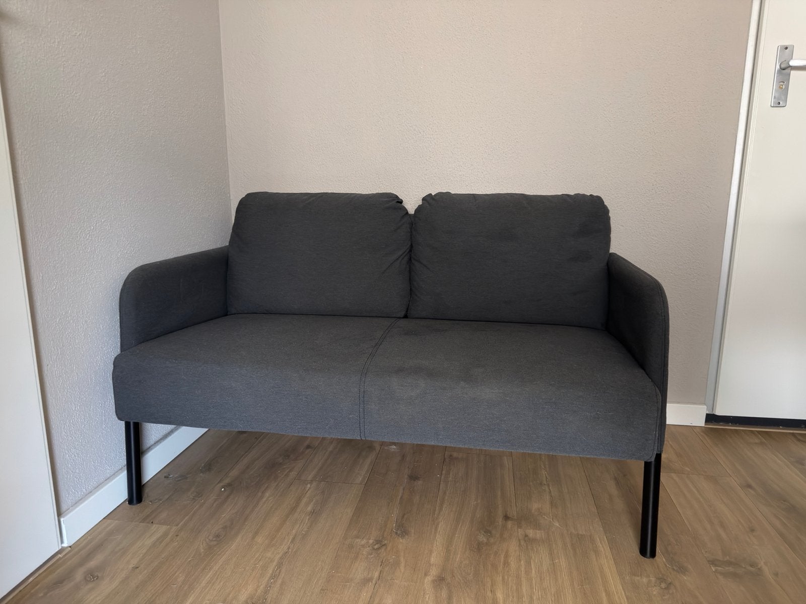2-zitsbank - Donkergrijs - IKEA GLOSTAD, Ophalen, Gebruikt, 150 tot 200 cm, Tweepersoons