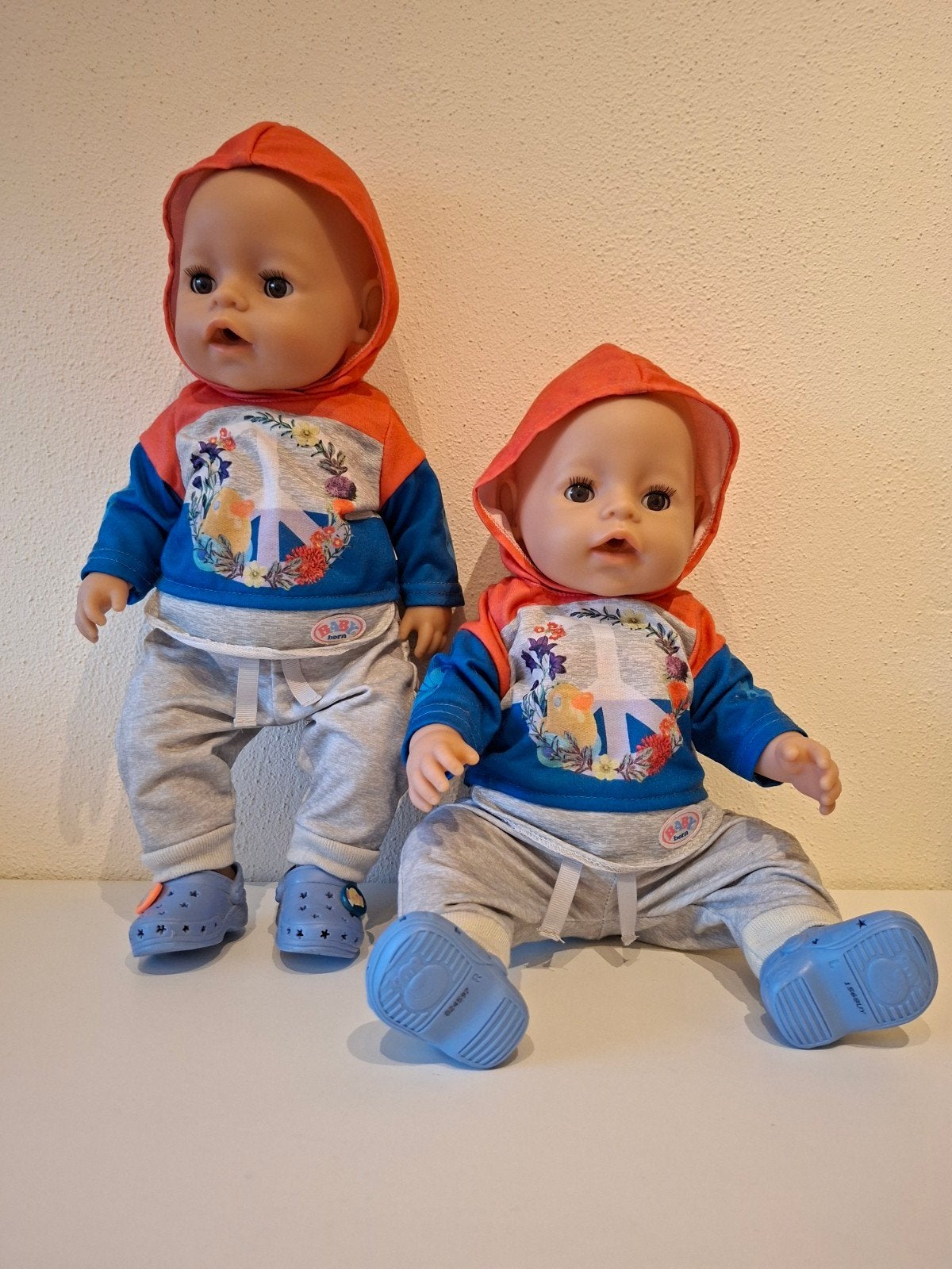 BABY born poppen  jongens (43 cm)met kleding en sch, Ophalen, Zo goed als nieuw, Babypop