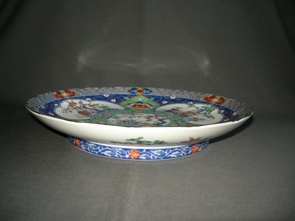 Imari Japanse schaal, doorsnee 31 cm., Antiek en Kunst, Antiek | Servies los, Ophalen of Verzenden
