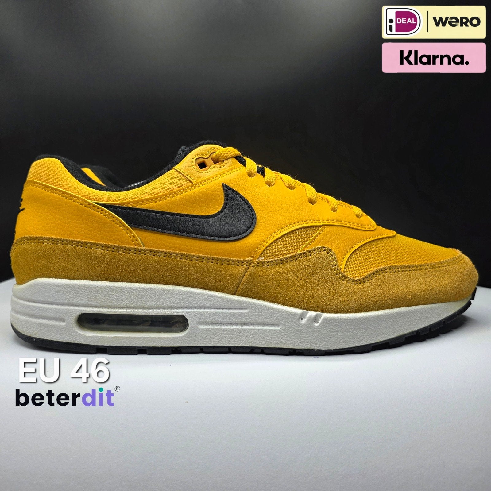 Nike Air Max 1 'University Gold' Maat: 46, Nike air max, Ophalen of Verzenden, Nike, Nike