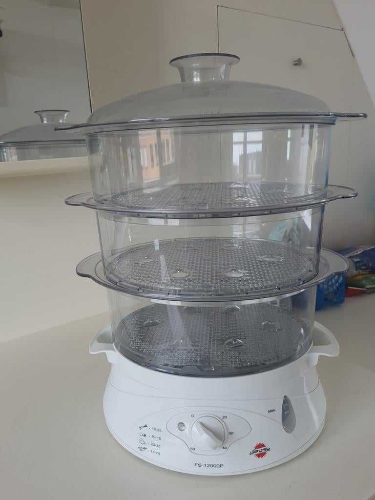 Stoomkoker /Stoompan 3 lage/ Voedselstomer met drie lagen, Ophalen, Zo goed als nieuw