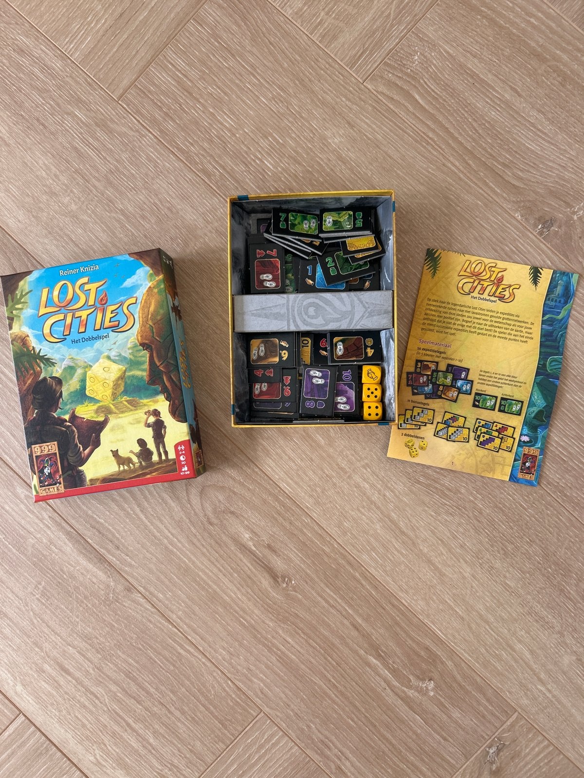 Lost Cities: Het Dobbelspel - Reiner Knizia, Hobby en Vrije tijd, Drie of vier spelers, Ophalen of Verzenden, Zo goed als nieuw
