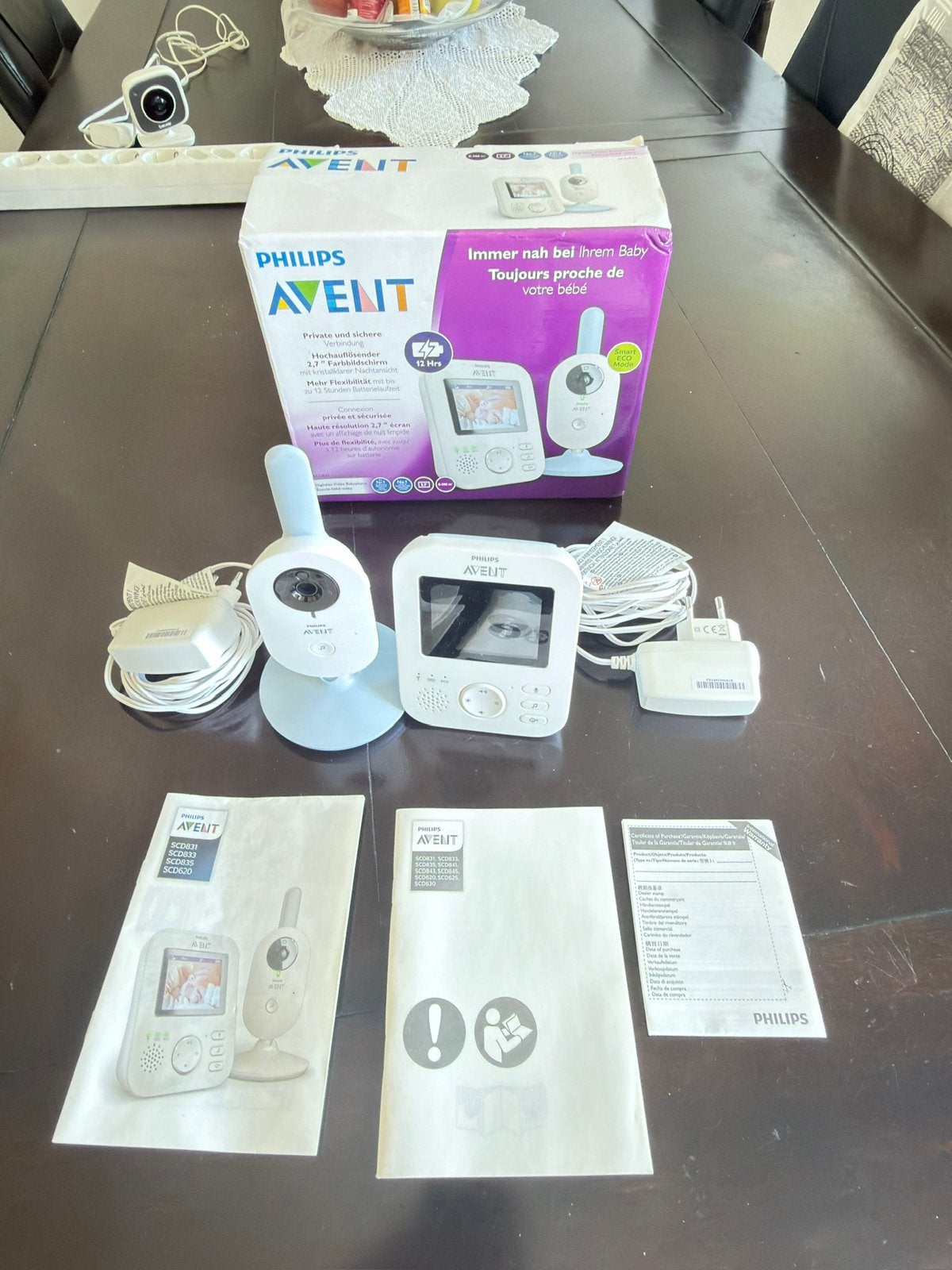 Babyfoon Philips Avent Video-Babyfoon, Kinderen en Baby's, Babyfoons, Zo goed als nieuw, 250 meter of meer, Terugspreekfunctie
