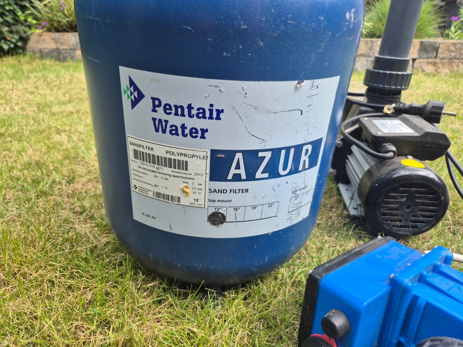 Pentair Water Azur zandfilter met Shott pomp, Ophalen of Verzenden, Gebruikt, Zwembadpomp
