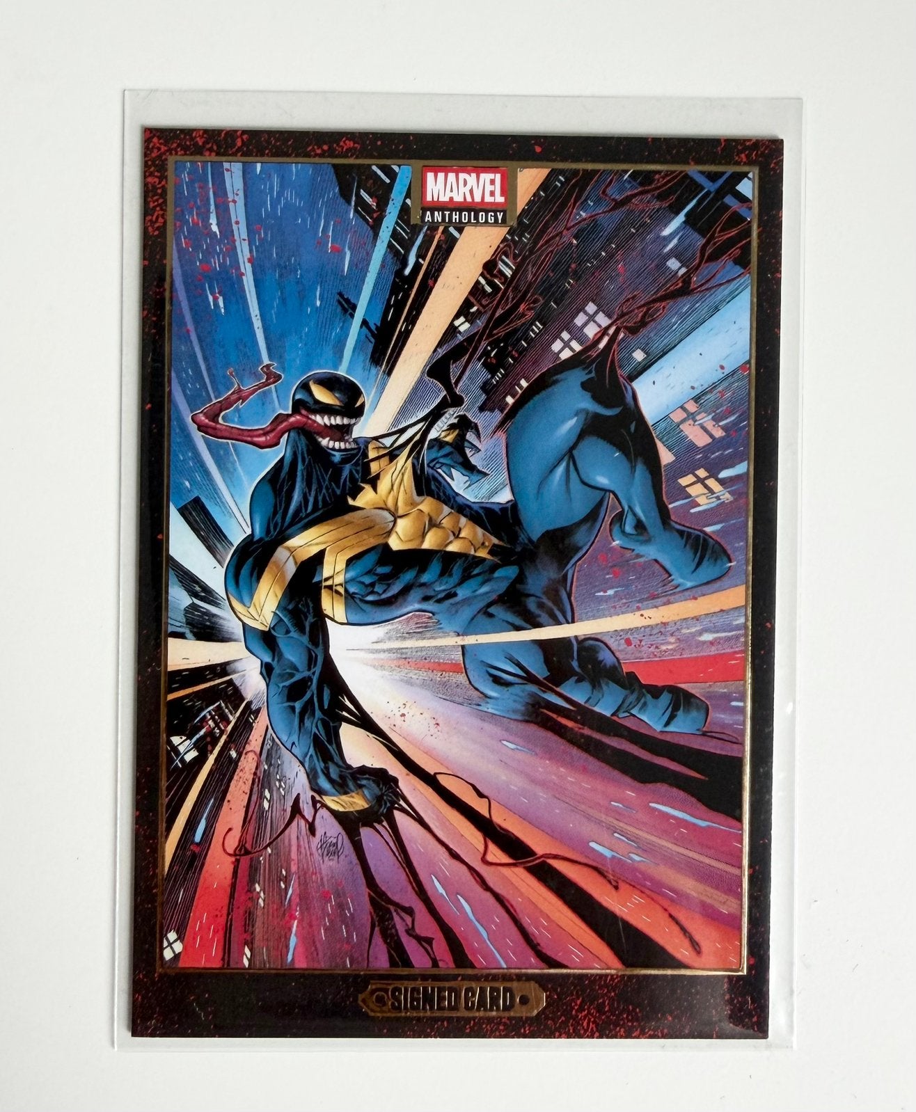 Marvel Anthology Venom Signed Card / Autograph, Hobby en Vrije tijd, Verzamelkaartspellen | Overige, Ophalen of Verzenden, Nieuw