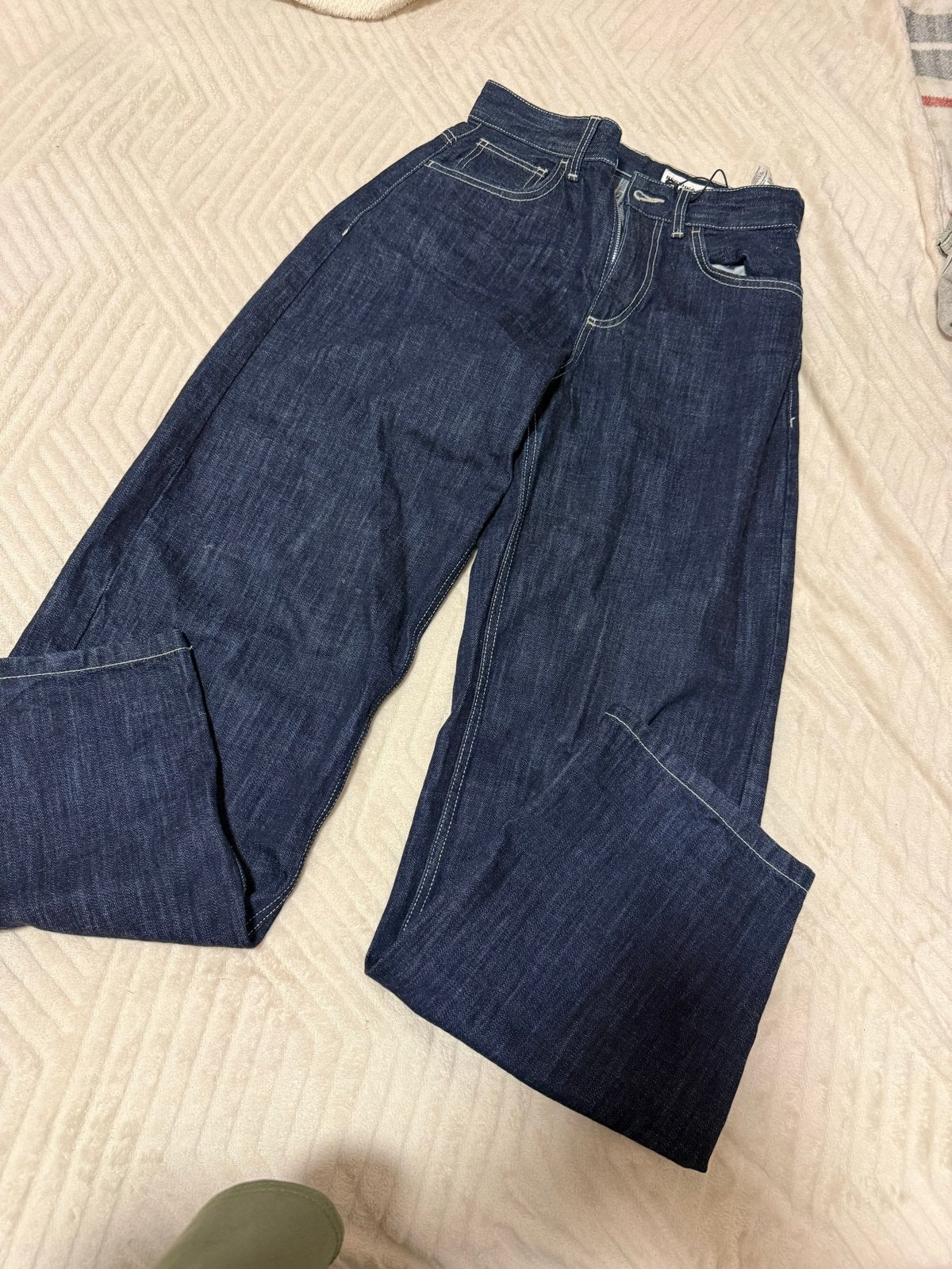 Donkerblauwe jeans - Zo goed als nieuw, Ophalen of Verzenden, Zo goed als nieuw, Blauw, Overige jeansmaten