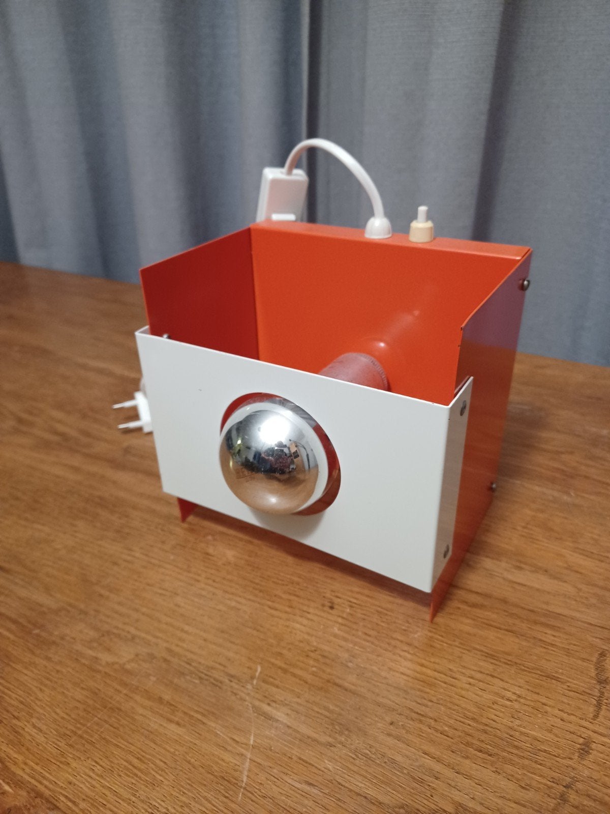 Vintage Spaceage kubus-/wand-/tafellamp, 16 X 16 X 12.5 cm, Ophalen of Verzenden, Zo goed als nieuw, Design, Design