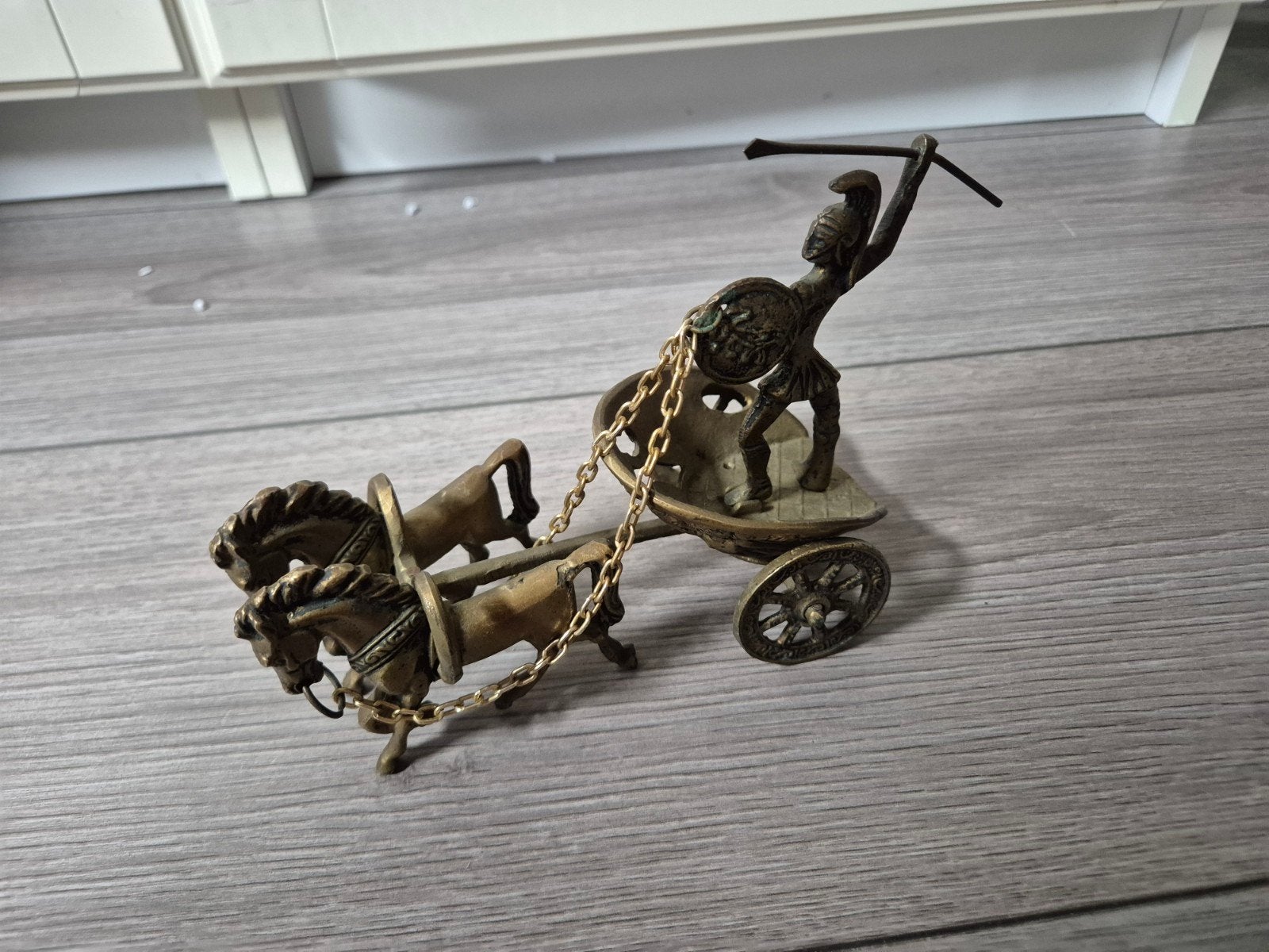 Decoratieve Romeinse Strijdwagen met Krijger, Ophalen of Verzenden