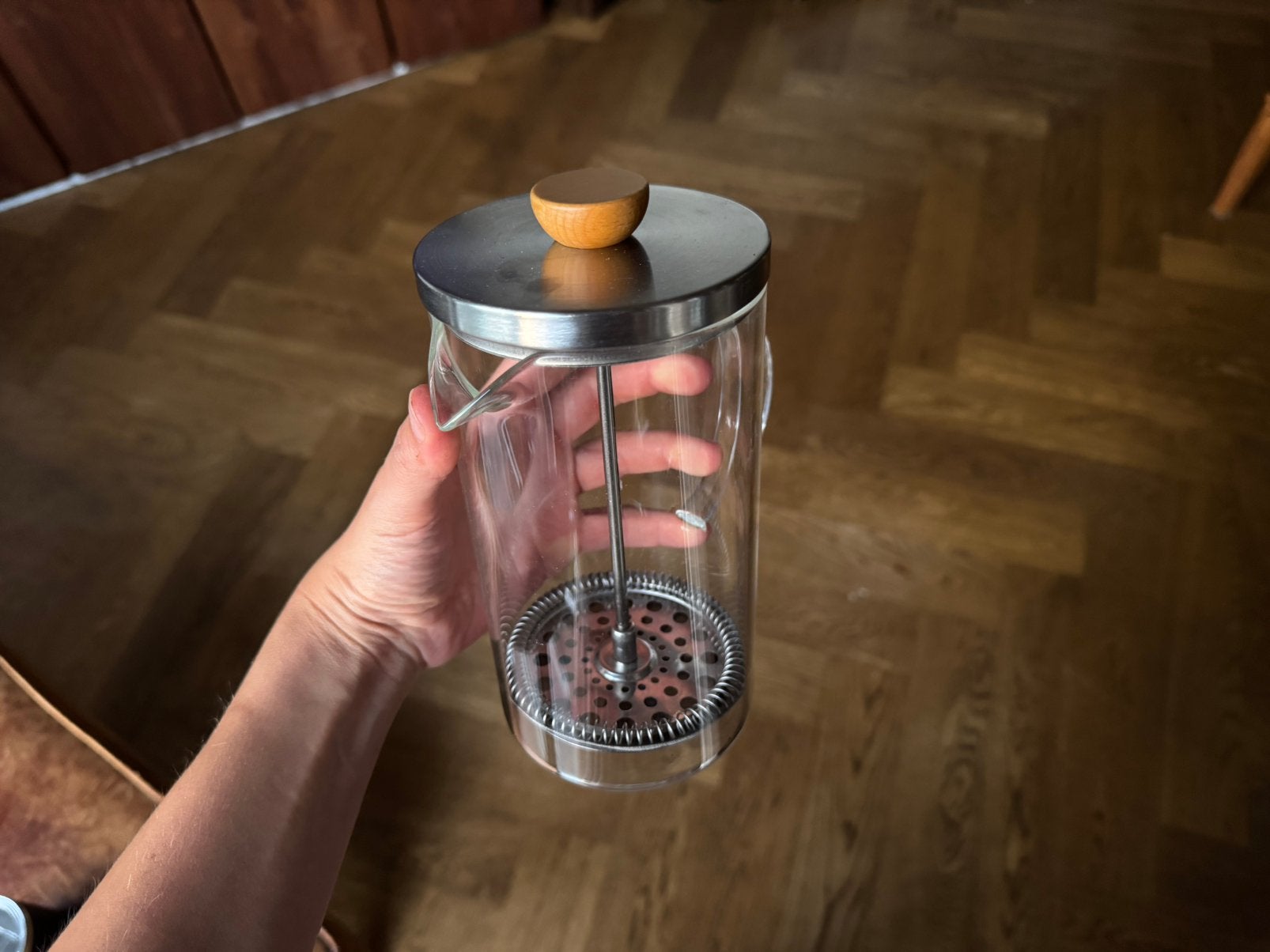 Dille & Kamille glazen cafetière, Ophalen of Verzenden, Zo goed als nieuw, Overige typen