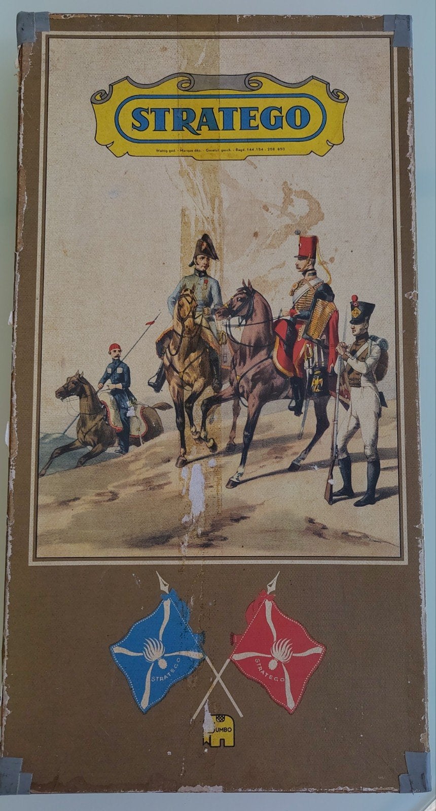 Jumbo Stratego bordspel - Vintage editie jaren '60, Hobby en Vrije tijd, Gezelschapsspellen | Bordspellen, Gebruikt, Een of twee spelers