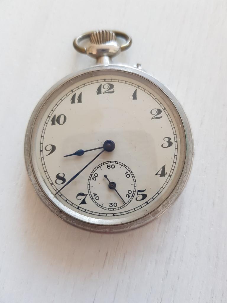 Antiek zakhorloge (Duits), Sieraden, Tassen en Uiterlijk, Horloges | Antiek, Ophalen of Verzenden, Zilver, Overige merken