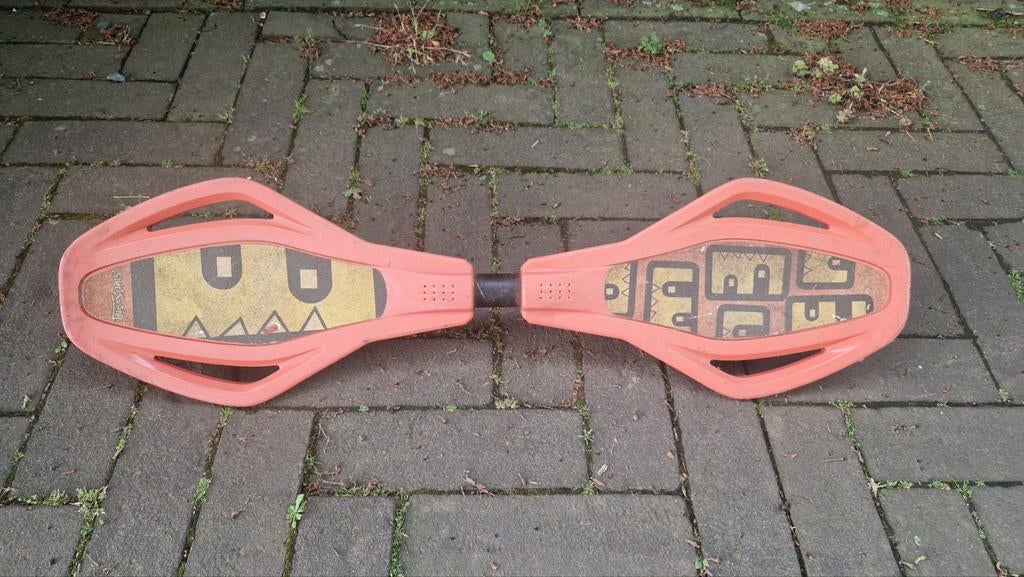 Gebruikt waveboard - Oranje met geel/zwart patroon, Ophalen, Gebruikt, Waveboard