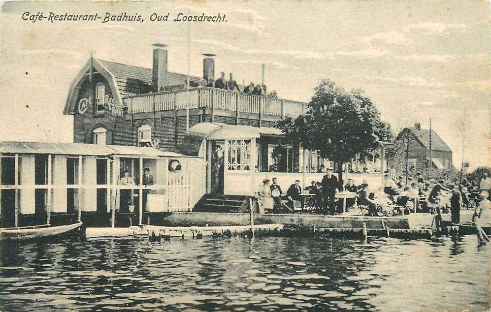 304-028-049 Oud Loosdrecht Café-Restaurant-Badhuis, Verzenden, Voor 1920, Noord-Holland