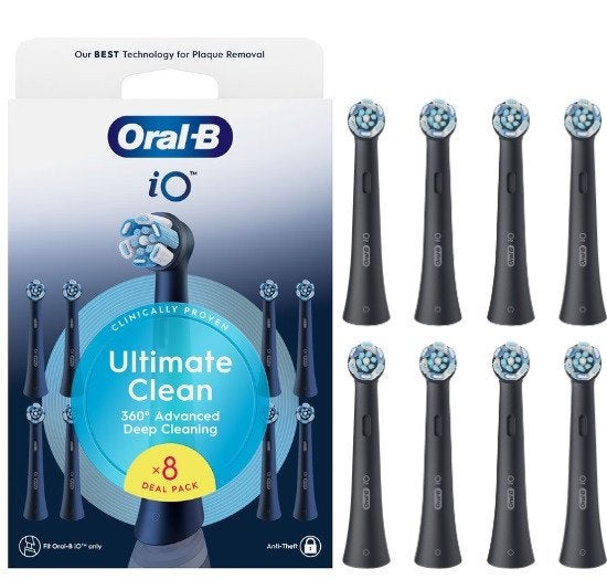 Oral-B iO Series Ultimate Clean Opzetborstels Zwart  8 Stuks, Ophalen of Verzenden, Nieuw, Opzetborstel