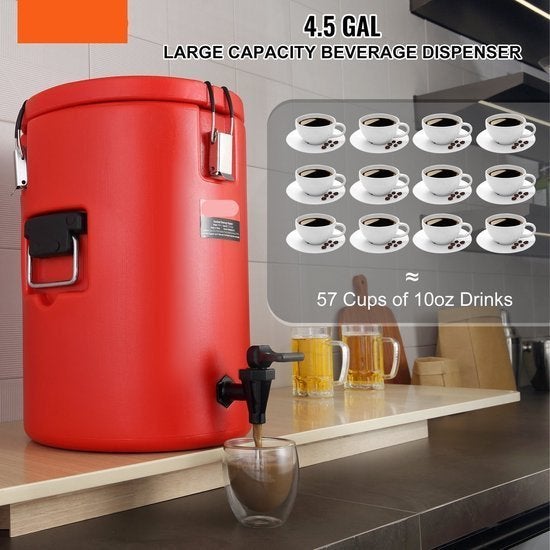 Grote Drankendispenser – Isolerende Dispenser – Thermoskan, Corvance B.V., Verzenden, Nieuw, Corvancebol@gmail.com